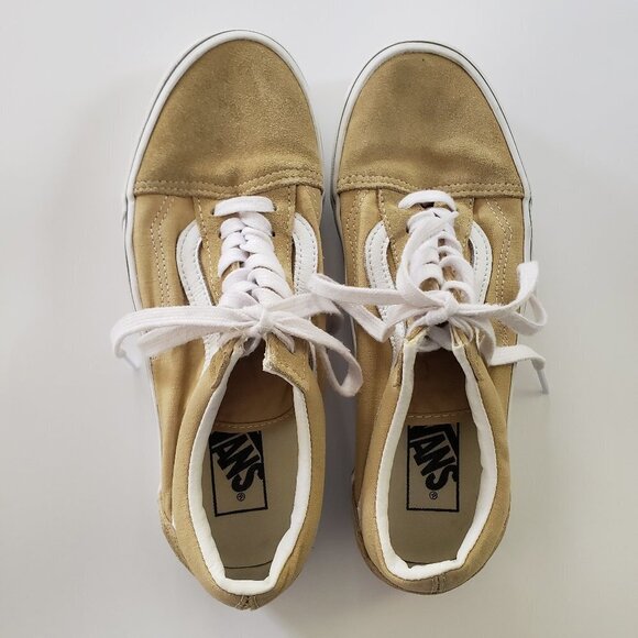 VANS Old Skool Classics Tan Suede Skater Shoes Men's - Size 7 - Picture 1 of 6